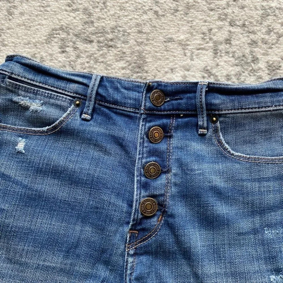 Abercrombie and Fitch denim shorts high rise button fly 26 - Picture 9 of 9